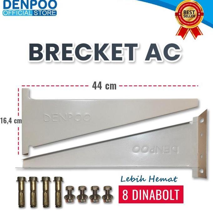 Denpoo BRACKET AC OUTDOOR 1/2PK-1PK SEMUA MEREK+DINABOT Dudukan  AC Outdoor tebal breket /sanggahan 