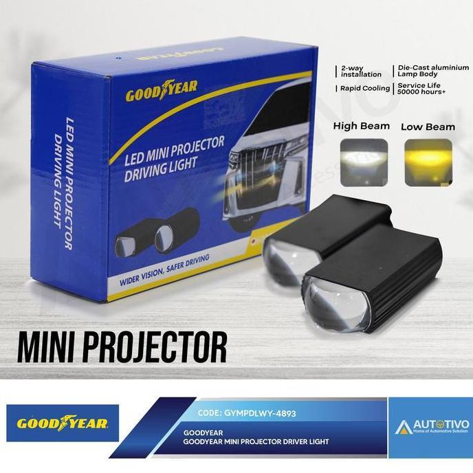 Goodyear Led Mini Projector Driving Light Promo
