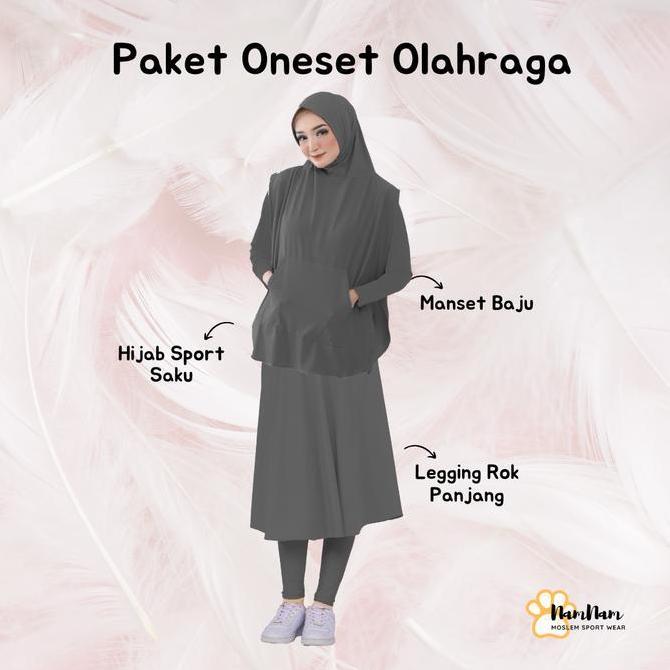 Veil- Paket Setelan Outfit Olahraga Muslimah Hijab