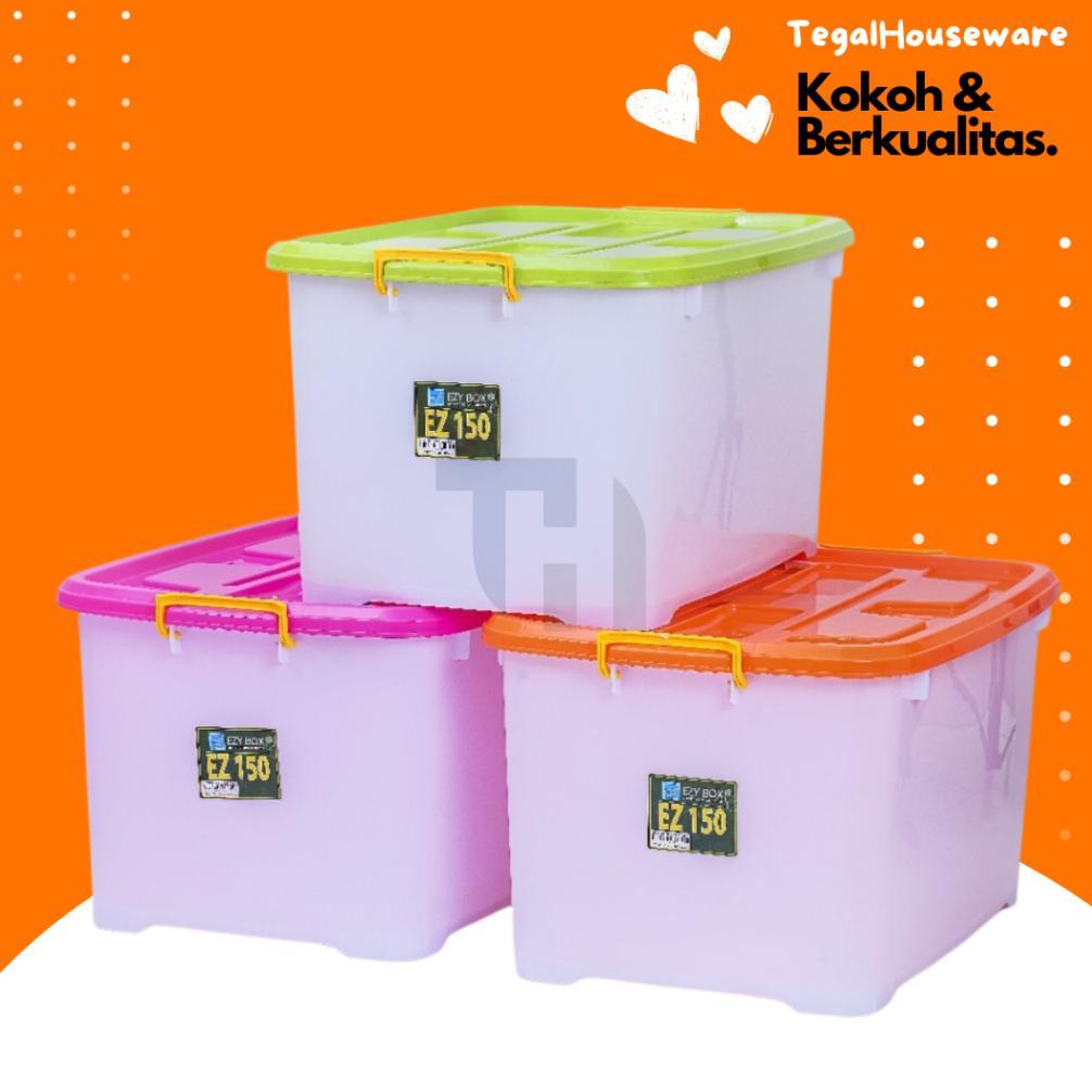 BOX CONTAINER 150 LITER + RODA - Kontainer Box Plastik / Container Box - GDC HOUSEWARE