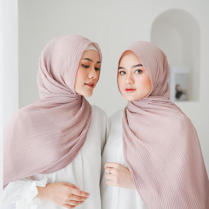 Veil- [Rifanyhijab X Hany] Chayra Pashmina Plisket Ceruty Babyroll Nita Crepe Jilbab Kerudung Muslim