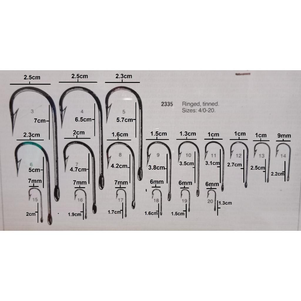 Mata Kail Master 2335 Fish Hooks No.11 - 20 Brand Anchor Korea