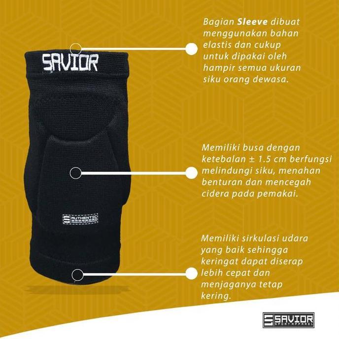 cenavislim - elbow pad savior classic | pelindung sikut | elbow futsal