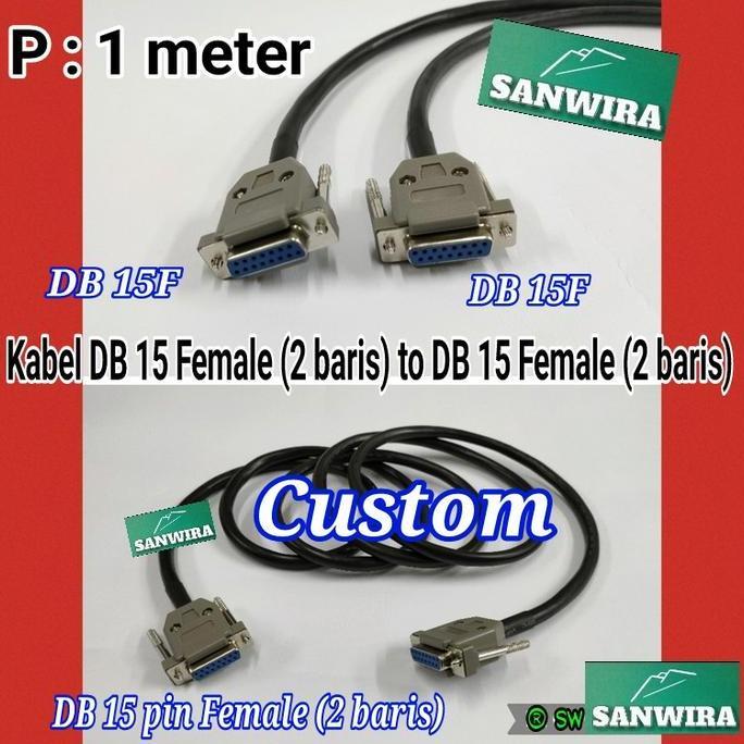 KABEL DB 15 FEMALE TO DB 15 FEMALE 1 METER / 3 METER / KABEL DB15 FEMALE TO DB15 FEMALE / KABEL DB15