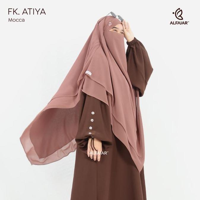 Veil- Alfajar - Frenchkhimar Ceruty Atiya Dua Layer Free Cadar Tali Model Runcing Dan Oval / Hijab C