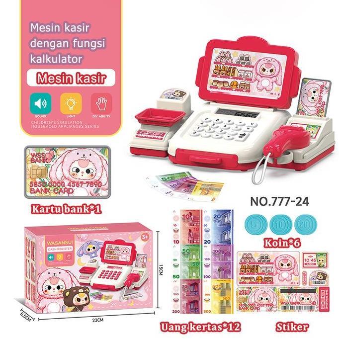 MESIN KASIR MAINAN SIMULASI SUPERMARKET MESIN KASIR BELANJA MAINAN CASHIER MACHINE TOYS MAINAN ANAK