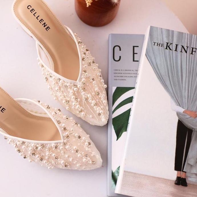 Shoes- Irish Beads Heels (8Rna) / Wedding Shoes Brokat Payet 5Cm