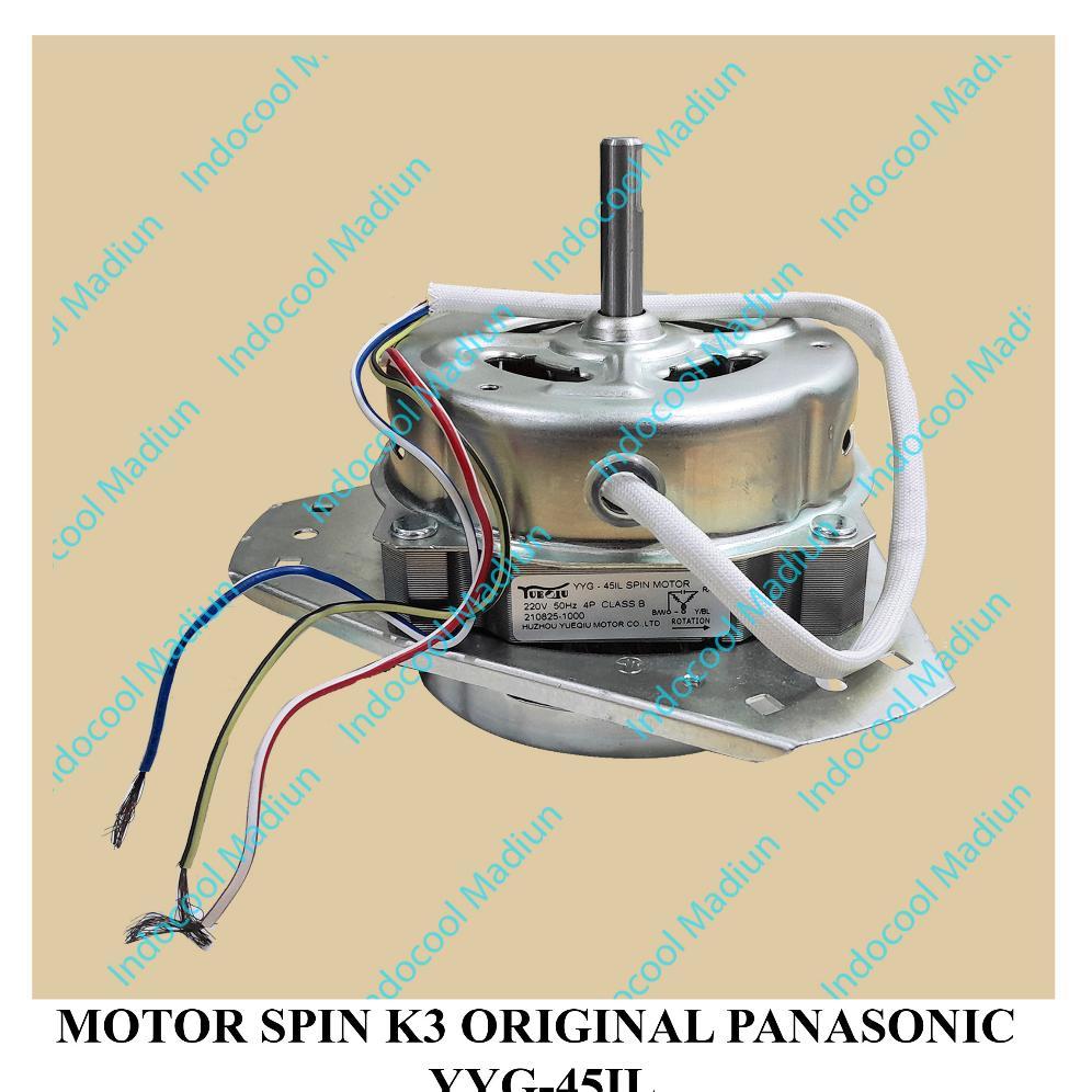 MSKOP MOTOR SPIN MESIN CUCI/DINAMO PENGERING KAKI 3/MOTOR SPIN KAKI 3 ORIGINAL PANASONIC YYG-45IL