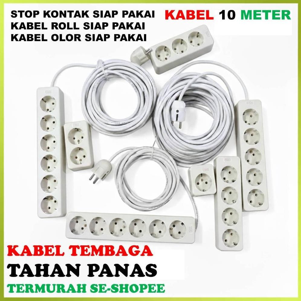 Kabel Roll Listrik Stop Kontak 1 2 3 4 5 Lubang Lengkap Kabel 1m 2m 3m 4m 5m 6m 7m 8m 9m 10m Kabel O