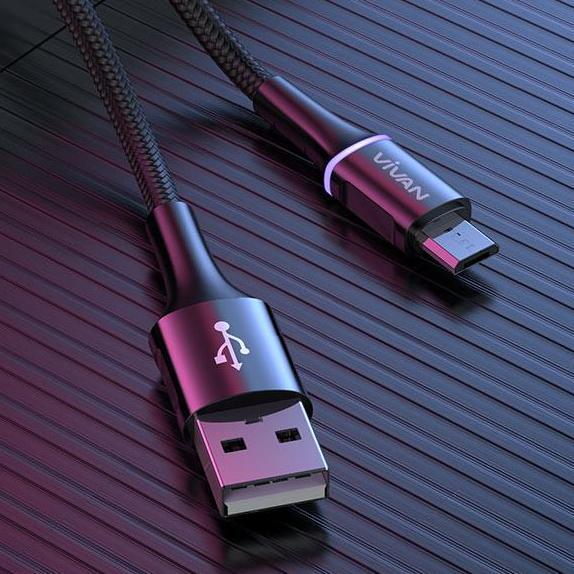 Casse- Vivan Vdm100 / Vdm200 Kabel Data Micro Android 2.4A Led Lht Quick