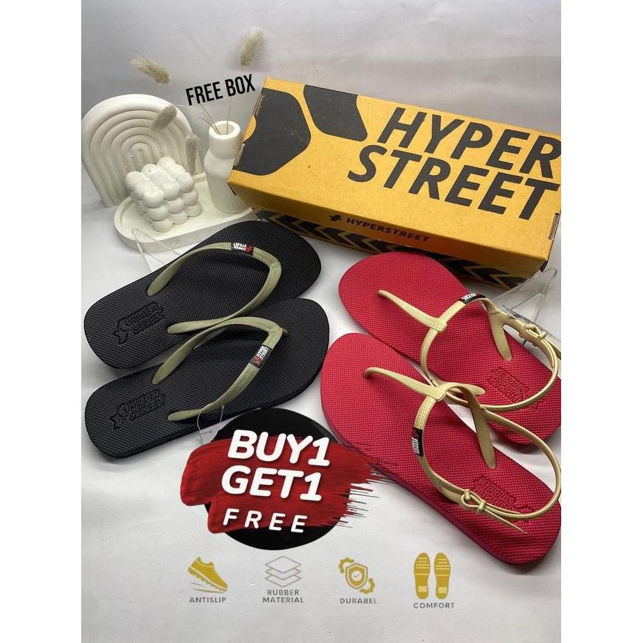Shoes- Oo Buy 1 Get 1 Hyperstreet Slempang Cewek Size 36-40, Spon Rubber Empuk Dan Ringan Karet Sand