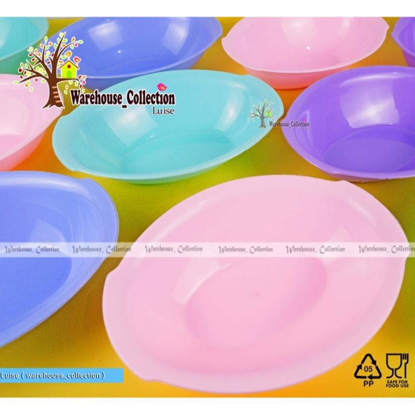 (12 PCS) MANGKOK PLASTIK OVAL PASTEL || MANGKOK CANTIK CORNEL 338 || MANGKOK PLASTIK TEBAL