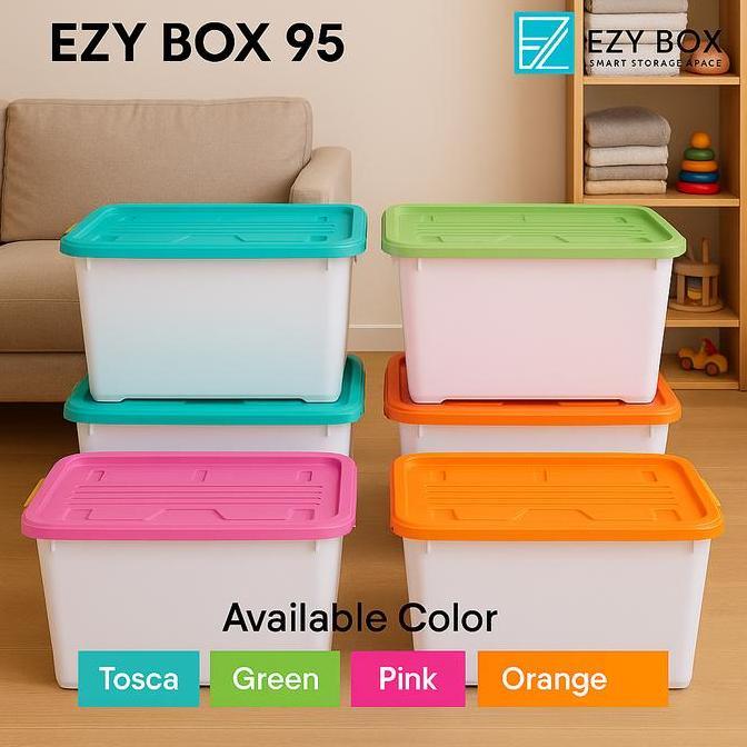 TERMURAH - EZY Box Container 95 Liter Kotak Penyimpanan Plastik Serbaguna JUMBO - MN