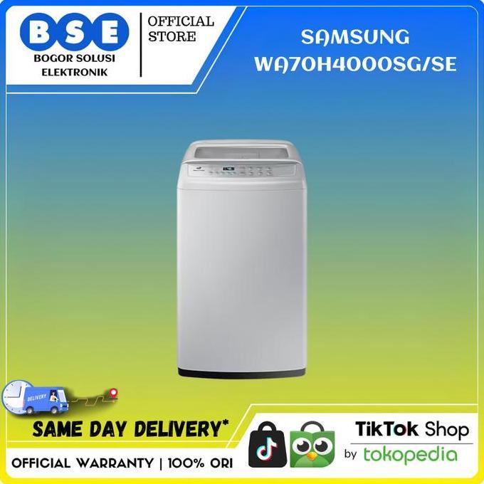 SAMSUNG MESIN CUCI TOP LOADING 7KG WA70H4000SG/SE | WA70H4000SG | WA70