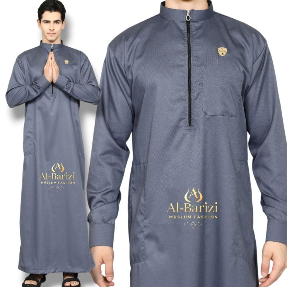 HOT DEALS jubah pria polos slimfit [AMMIR] model Lengan manset bahan kain katun toyyobo premium