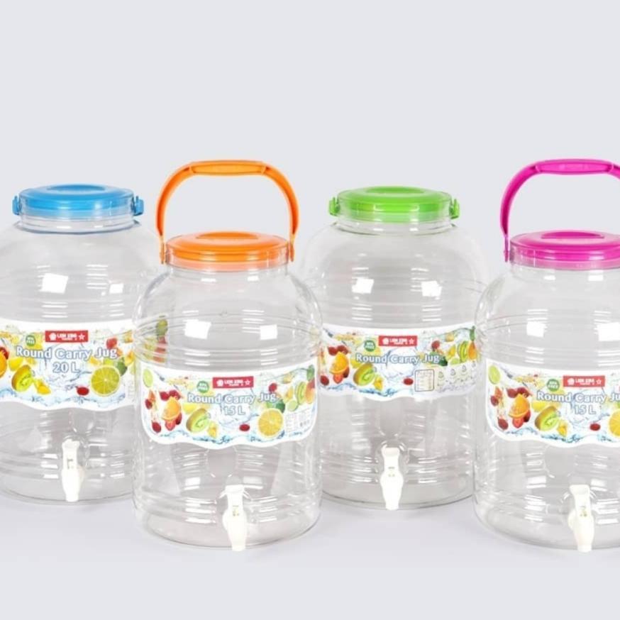Lion Star  Round Carry Jug  8 Liter Dispenser Air Minum / Galon Air Kecil Galon + Kran