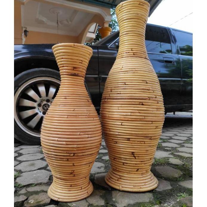 Guci Rotan 70Cm /60Cm / Vas Guci Medan / Rayung