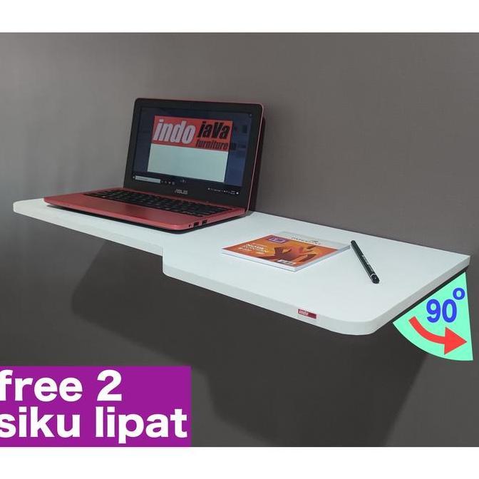 Indojava Floating Desk Meja Lipat Tempel Notebook Dinding  Ambalan 70cm x 35cm