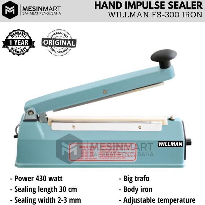 Impulse Sealer/ perekat plastik Press Plastik 30cm Body Besi Trafo Besar