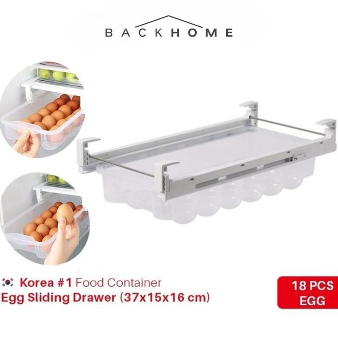 Silicook Egg Sliding Drawer - Tempat Telur 18 Pcs Egg Organizer