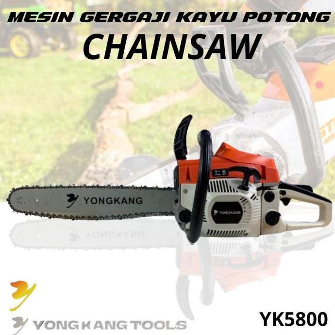 Terlaris Mesin Potong Kayu 58 Cc Mesin Sinso Chainsaw 2-Tak 20Inch Gergaji Potong Pohon Kayu Gergaji