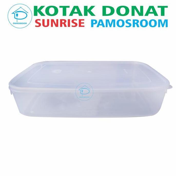 Pamosroom Tempat Donat Box Plastik Kotak Makan Kue Bolu Basah Toples Serbaguna 7000ml Jumbo