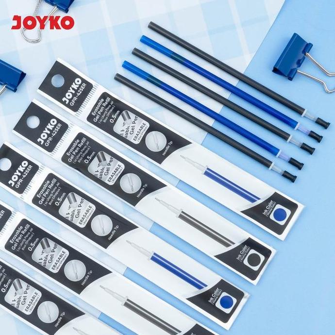 Pilihan- Joyko Erasable Gel Pen Refill Black Blue Isi Ulang Pen Joyko Bisa Dihapus Hitam Biru Gp-279