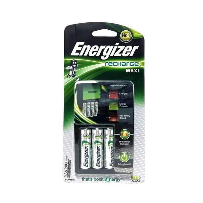 Charger Energizer MAXI isi 4 Baterai Energizer MAXI AA AAA ORI
