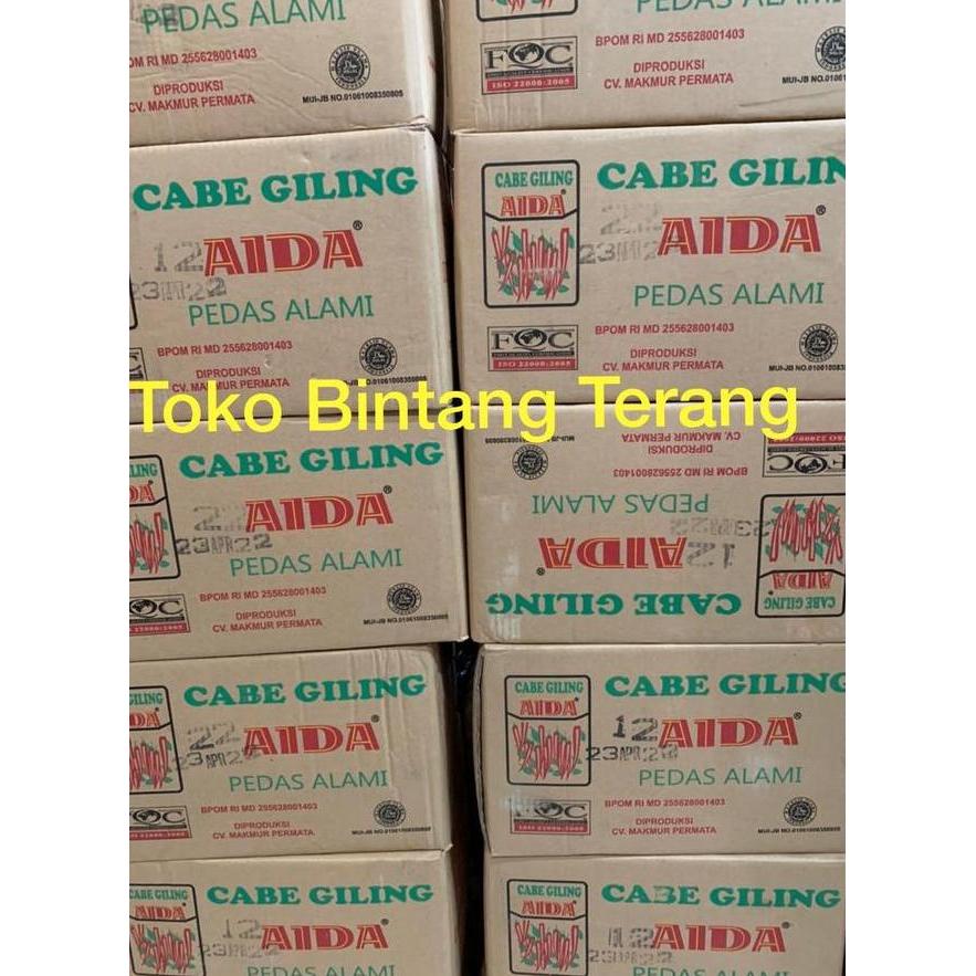 Bubuk Cabai Cabe Giling Halus Pedas Aida 1 Dus Karton 250 Gr X 36 Bks