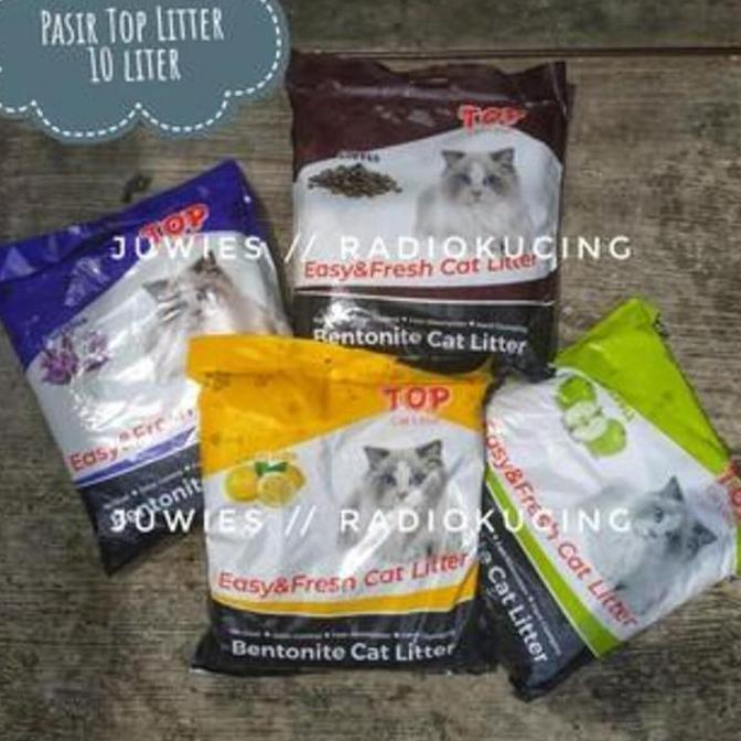 Meong- New- Pasir Kucing Top Litter 10 Lt Baim Wong Gumpal Ngi Bentonit [ Juwies Radio Kucing ]