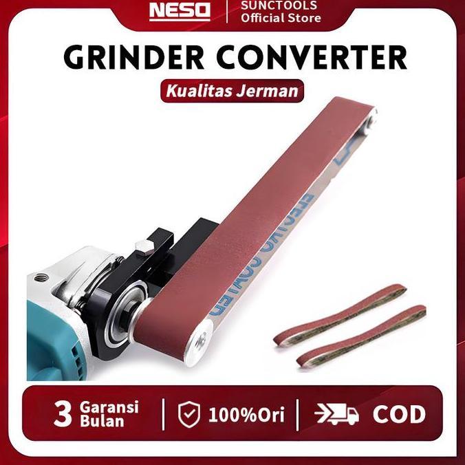 JERMAN NESO Top Adapter Belt Sander Mini DIY Mesin Giling Pemoles Sabuk Ampelas Penggiling Sudut (CO