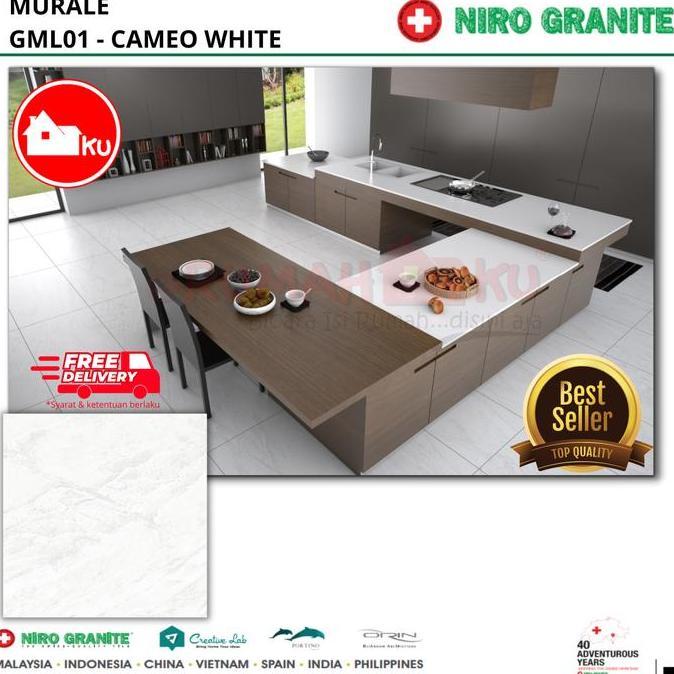 LANTAI GRANIT NIRO GRANITE Murale Cameo White (GML01) Matt uk.60x120