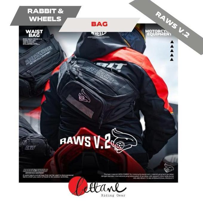 RABBIT AND WHEELS-Waistbag Raws V2 - Tas Pinggang dengan Zipper YKK