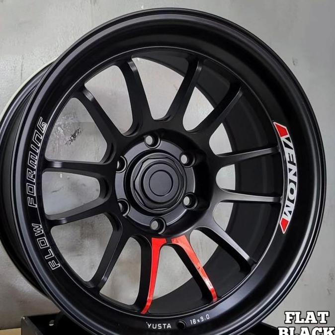 '' VELG MOBIL R18 VENOM 5 YUSTA FLOW FORMING VELG RING 18 FORTUNER PAJERO //