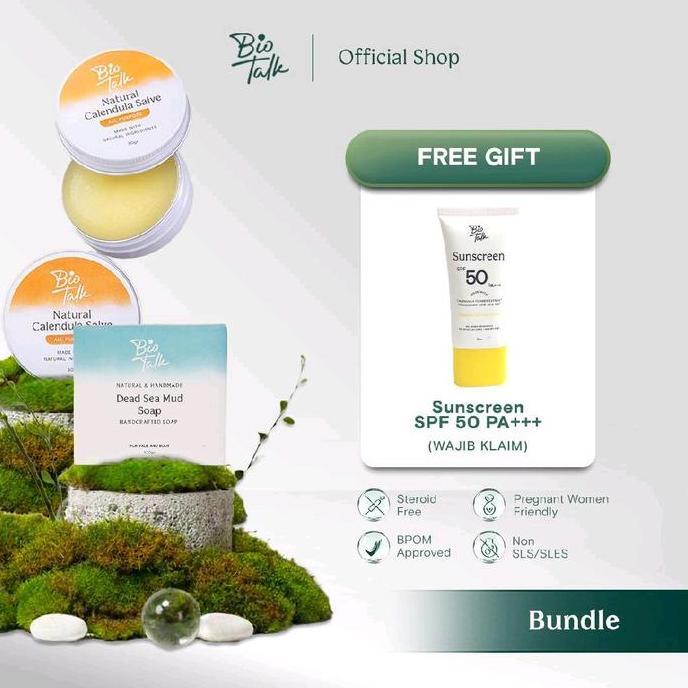 Biotalk Bundle Gatal dan Ruam | Salep Sabun Kulit Gatal Alergi Bagus Untuk Kulit Iritasi Ruam Melemb