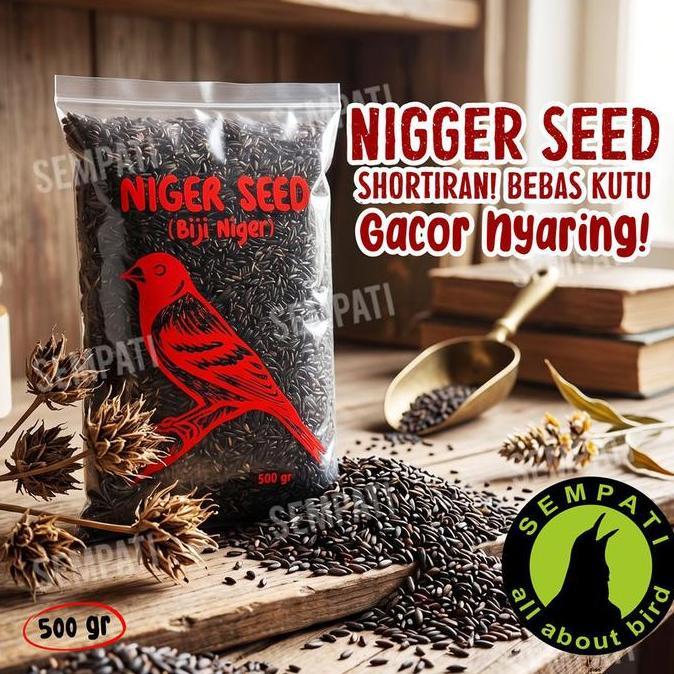 Sempati Pakan Burung Kenari Finch Lovebird 500Gr Niger Seed
