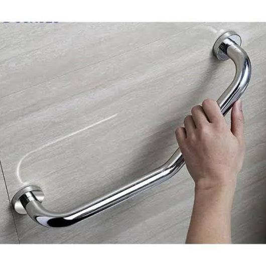 Grab bar siku stainless 40 cm / Pegangan stainless L / Grab bar stainless Diskon