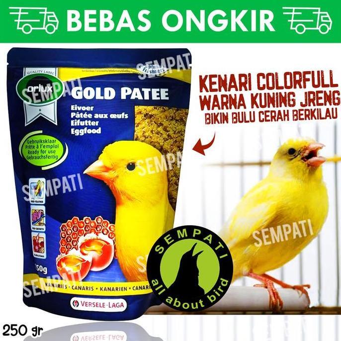 Sempati Pakan Burung Kenari Kuning Lovebird Gold Patte Yellow Versele Laga