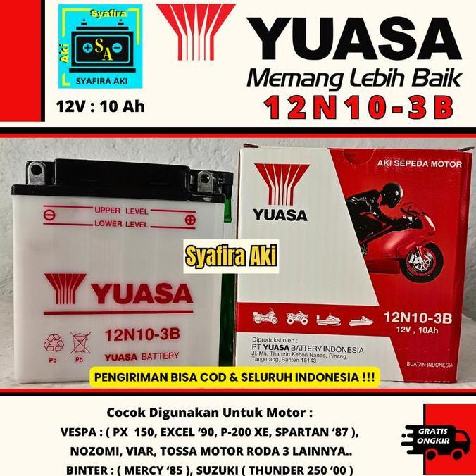 AKI MOTOR VESPA PX 150 EXCEL YUASA 12N10-3B ORIGINAL FORSALE