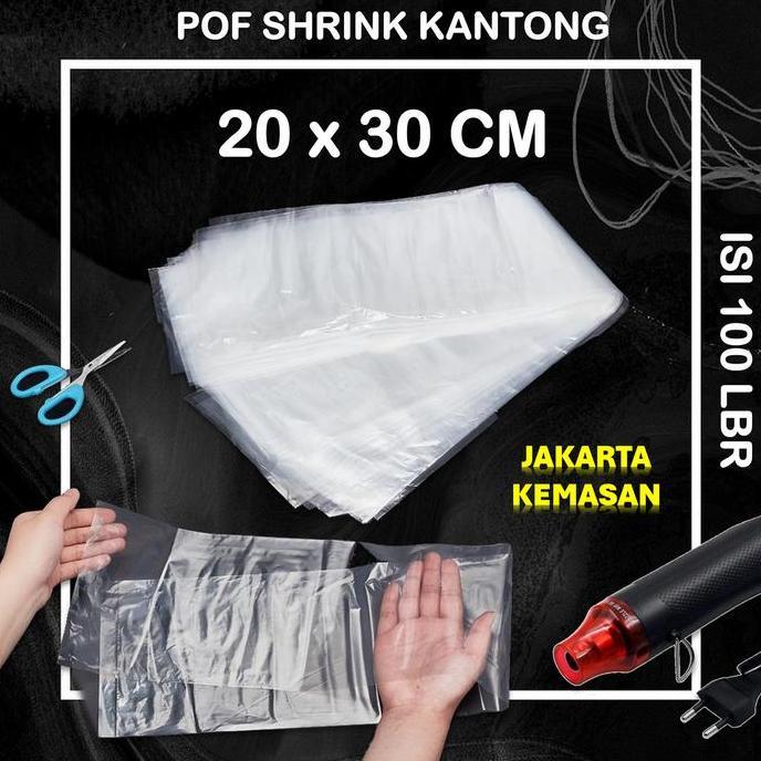 plastik segel shrink kantong 20 x 30 cm pof shrink