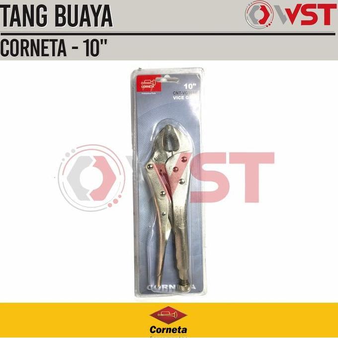 TERBARU - Corneta Tang Buaya Bengkok 10" / Tang Klem penjepit 10inch