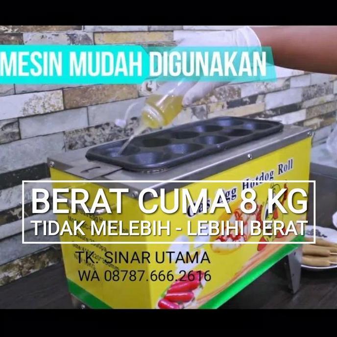 kyumkyung- Gas Mesin Sostel Sosis Telur Alat Egg Roll Hotdog Telor Kompor 10 Diskon