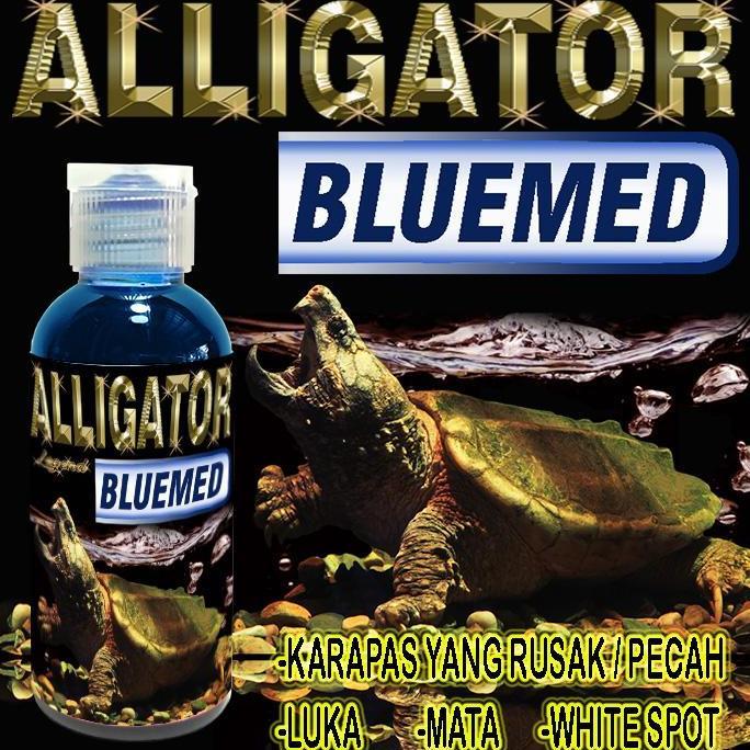 ALLIGATOR BLUEMED PENGHILANG JAMUR BINTIK PUTIH WHITE SPOT MENGOBATI INFEKSI KULIT KERAPAS PECAH OBA