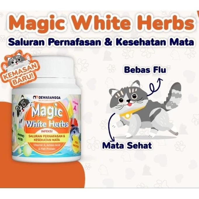 Vitamin Kucing Flu Bersin Dewarangga Magic White Herbs Per Botol Segel Best Quality