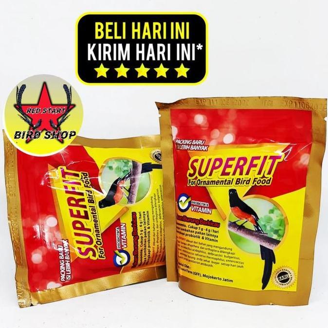 Super Fit Gold & Red High Protein Voer Murai Kacer Ciblek Cucak Ijo