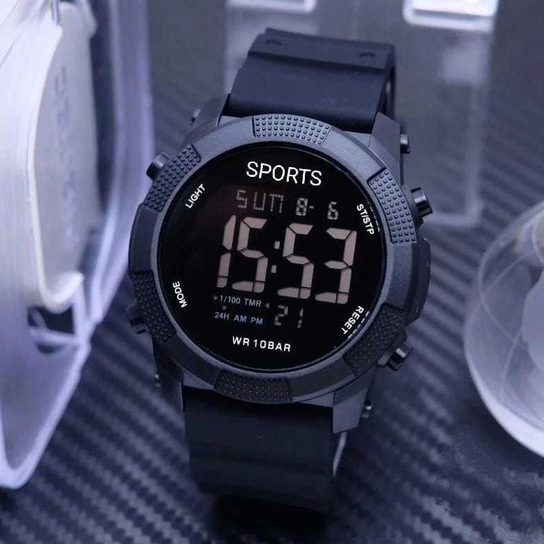 READY STOCK [TM] JAM TANGAN PRIA DIGITAL SPORTY- OLAHRAGA TAHAN AIR OUTDOOR  ORIGINAL TALI RUBBER BI