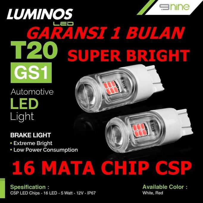Luminos Lampu Led Rem Stop Mobil Motor S25 Putar Extreme Bright