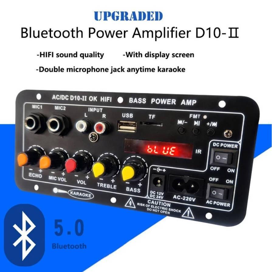 2000W Amplifier Bluetooth Super Bass Modul Power Amplifier Speaker 12V 24V 220V Stereo Hi-Fi Portabl