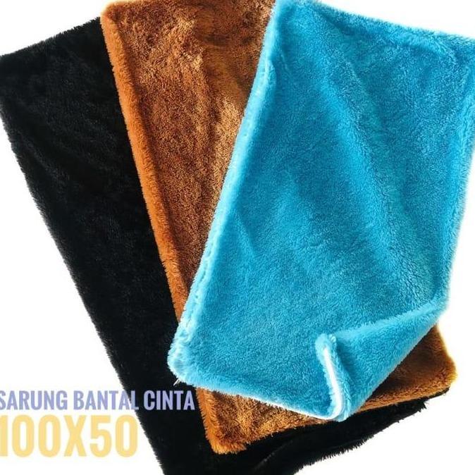 (Good) Sarung Bantal Cinta Panjang 100x50 Bulu Rasfur