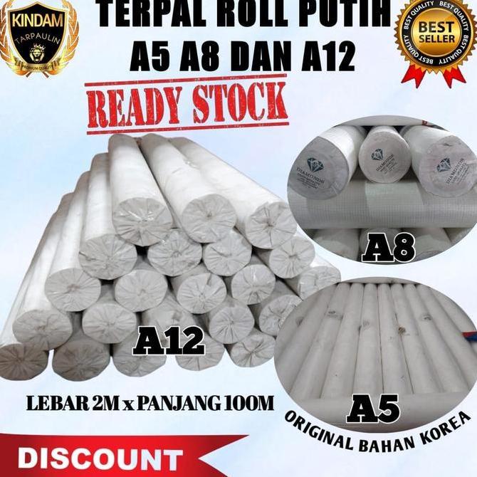 READY STOCK TERPAL ROLL WARNA PUTIH A12 A8 DAN A5 MURAH | TERPAL ROLL ATAP KANDANG KUALITAS PREMIUM